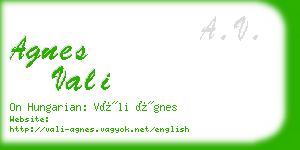 agnes vali business card